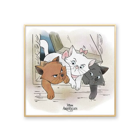 콜렉션플러스 디즈니 아리스토캣 17085 액자, 메탈 프레임 골드