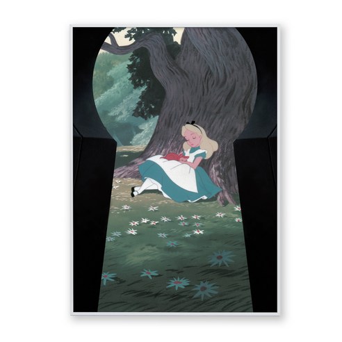 콜렉션플러스 디즈니 이상한 나라의 앨리스 17191 포스터 + 메탈 액자, 화이트