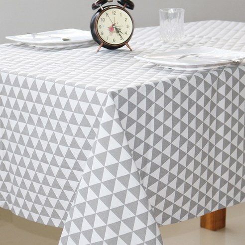 스윗리빙 프블리 심플모양 테이블보, 그레이트라이앵글, 130 x 180 cm