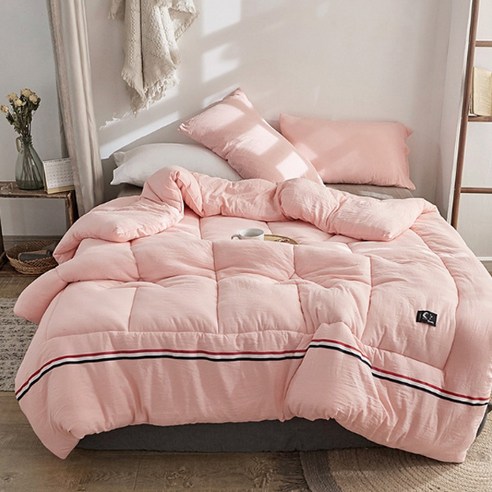 디에스 심플 소프트 베이직 차렵이불 4kg, 핑크