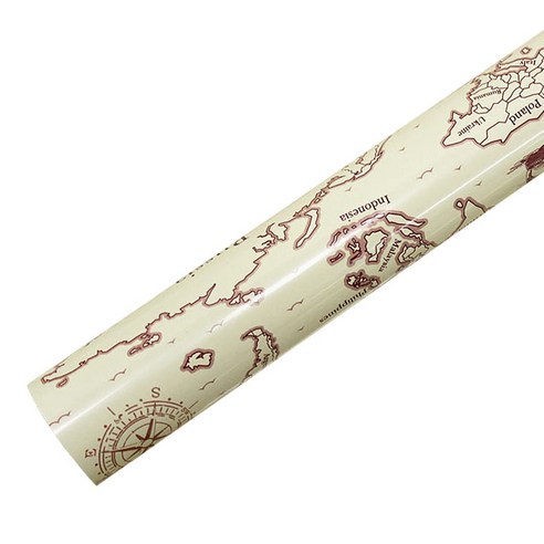 영프라자 지도 비닐증착포장지 37.5cm x 20m, 베이지, 1개