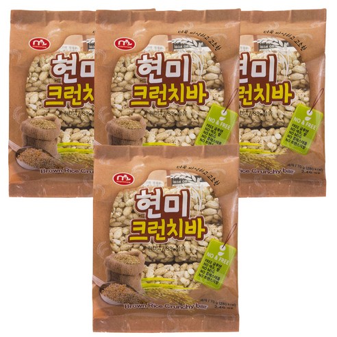 맘모스제과 현미 크런치바, 70g, 12개입