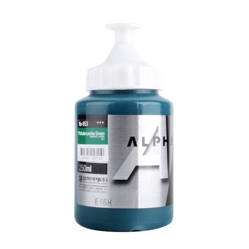 알파색채 실버레벨 아크릴물감 낱색 S1 953 11 PhthalocyanineGreen, 250ml, 1색