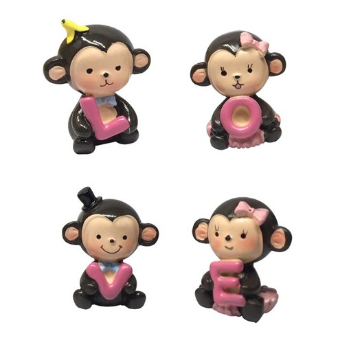 앤티스 차량용 장식, 러브 원숭이, 1세트