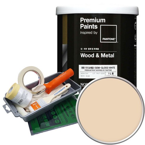 팬톤 우드앤메탈 페인트 반광 세트, 13-1010 Gray Sand, 1L, 1개