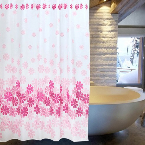앤티스 크리에이티브 샤워 커튼 핑크 180 x 180 cm, 1개