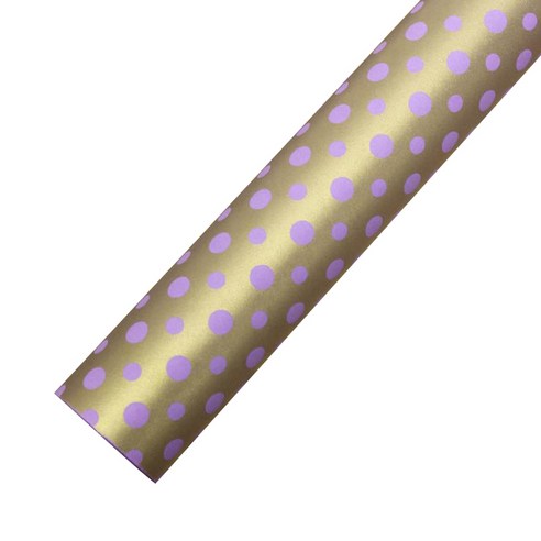 영프라자 더블도트 종이포장지 53cm x 10m, 퍼플, 1개