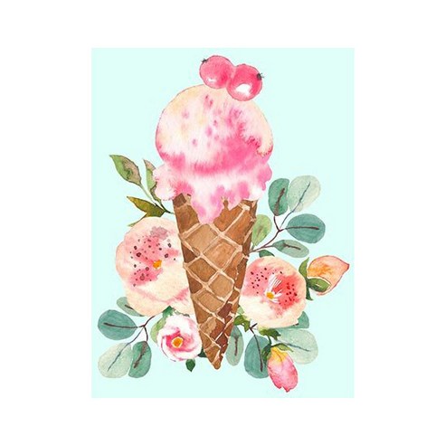 케이엠엘리 보석십자수 30 x 40 cm, 아이스크림 꽃 3, 1개