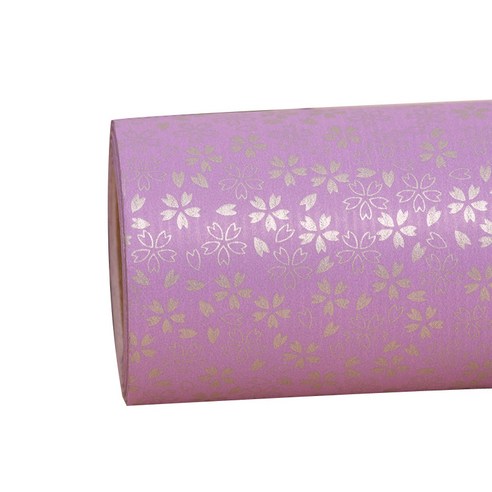 헬로우닝닝 종이 롤포장지 벚꽃 53cm x 20m, 연보라, 1개