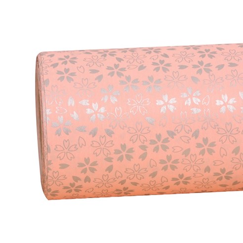 헬로우닝닝 종이 롤포장지 벚꽃 53cm x 20m, 핑크, 1개