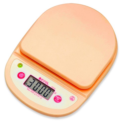 오펠 주방저울 대용량 OF-3004A, 3kg, 베이비핑크