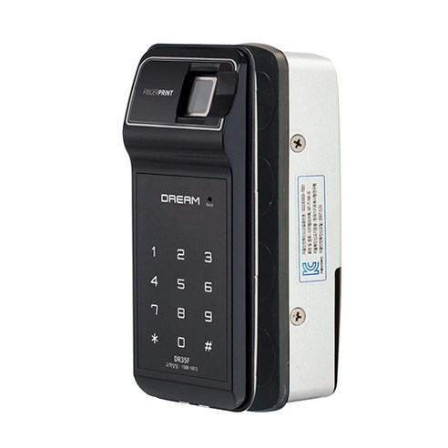에버넷 드림 지문인식 클립형 유리문 전용 전용 디지털 보조키 손잡이 없음 도어락 DR35FGC-N, 고객직접설치