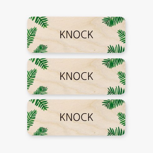 모두의팩토리 트로피컬 미니 직사각 도어사인 3p, 25 KNOCK