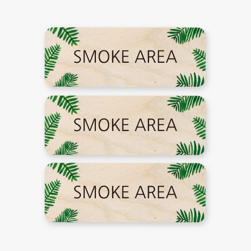 모두의팩토리 트로피컬 미니 직사각 도어사인 3p, 21 SMOKE AREA