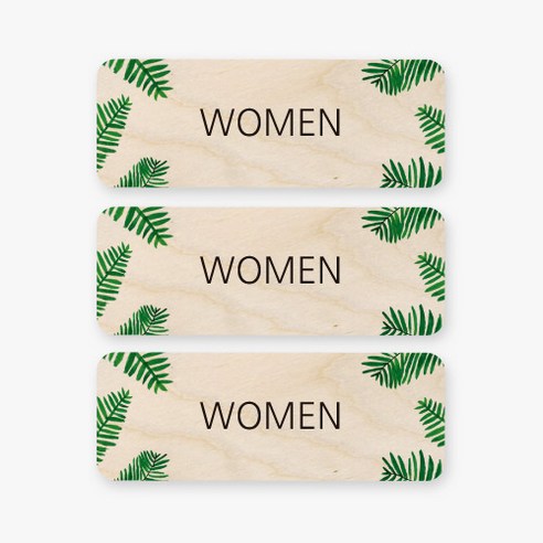 모두의팩토리 트로피컬 미니 직사각 도어사인 3p, 35 WOMEN