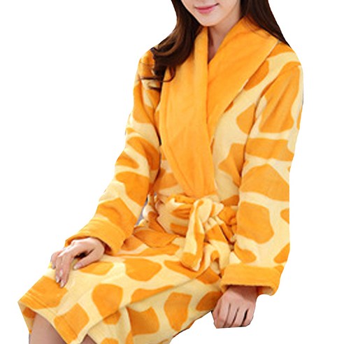 리빙조이 엘르 패턴 샤워 가운 M, 옐로우도트, 1개