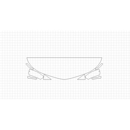 헥시스 쉐보레 볼트 EV 2018 PVC PPF 보호필름 차량용 가드용품, 10. HFM 45.72cm, STRAIGHT, 1개