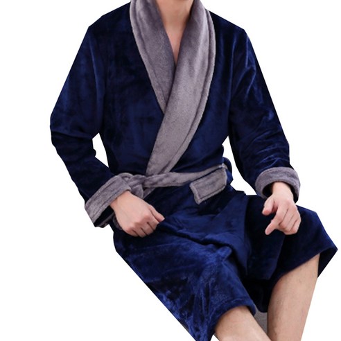 리빙조이 엘르 패턴 샤워 가운 XL, 벨벳네이비, 1개