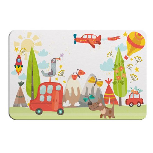 리빙조이 버스데이일러스트 규조토 발매트 35 x 45 cm, G, 1개