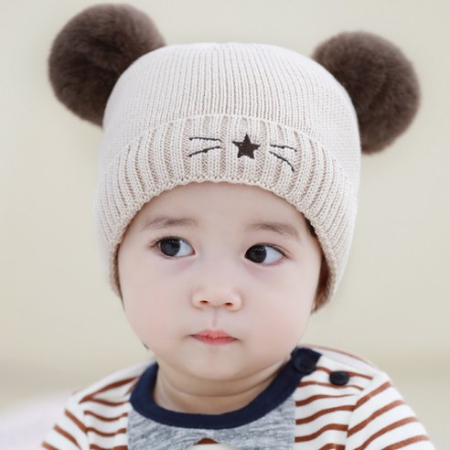 엠케이 아동용 쥐방울 니트모자
