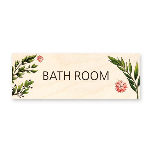 모두의팩토리 그린 도어사인 자작나무 디자인 문패, 18 BATH ROOM