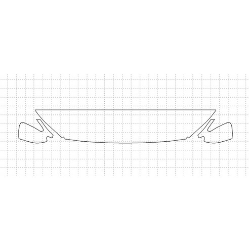 헥시스 현대 코나 LIMITED 2018 PVC PPF 보호필름 차량용 가드용품, 07. HFM 30.48cm, STRAIGHT, WRAPPED, 1개