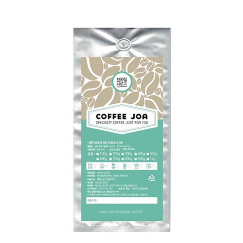 COFFEEJOA 원두 브라질 산토스, 더치커피, 200g