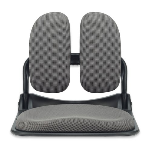 Easy Chair Black Frame Foldable Dual Mesh Seat Chair, Gray