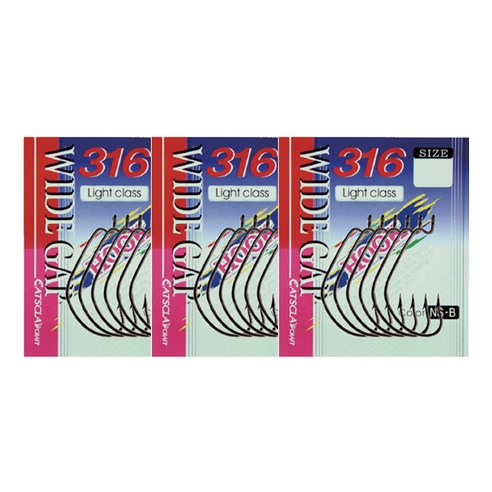 캣츠크로우 와이드갭 316 훅 NSB 6p, 3개