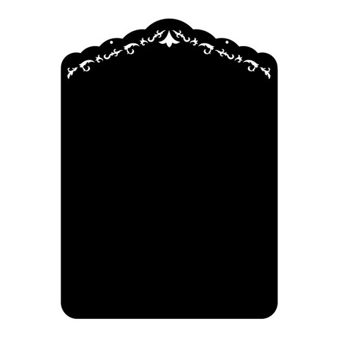 쿠 홈 인테리어 아크릴 메모판 MO70 걸이형, 블랙