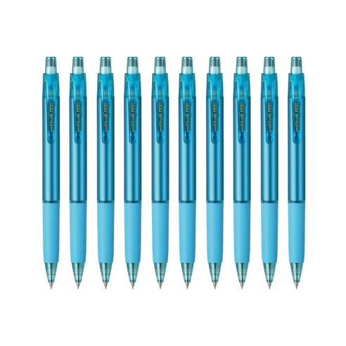 유니볼 RE URN-180-38 지워지는 볼펜 0.38mm, 스카이블루, 10개입