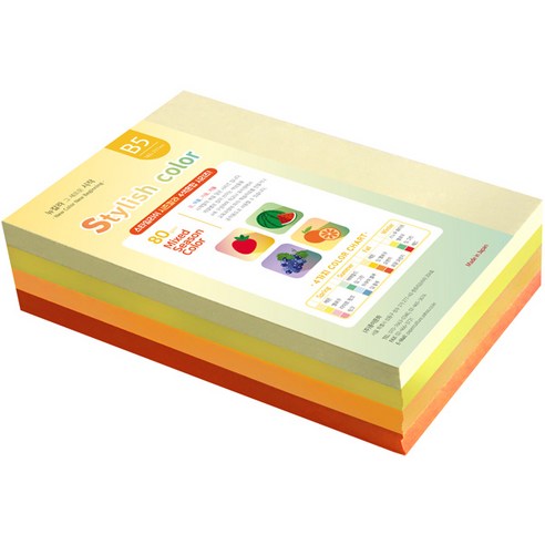 종이문화 스타일리쉬색지혼합 262 SS-Fall B5 80g 420p세트, 1세트