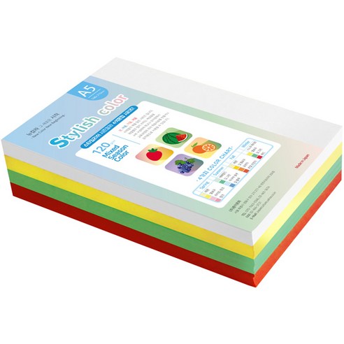 종이문화 스타일리쉬색지혼합 328 SS-winter A5 120g 320p세트, 1세트