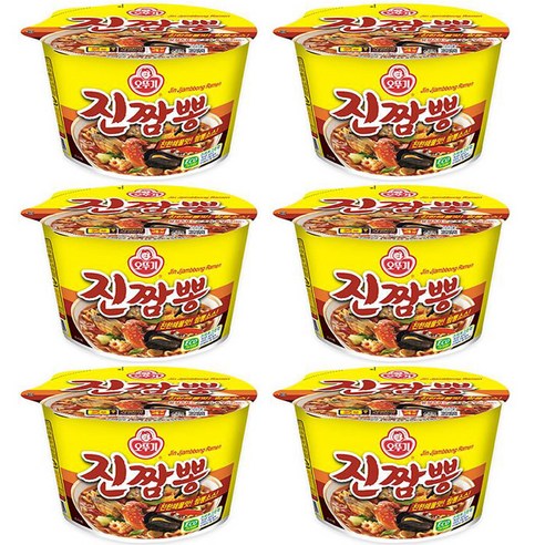 오뚜기 진짬뽕 컵라면 115g, 6개