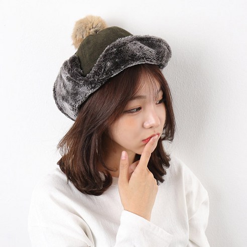 아이엠캡 누빔 벨크로 귀달이 모자