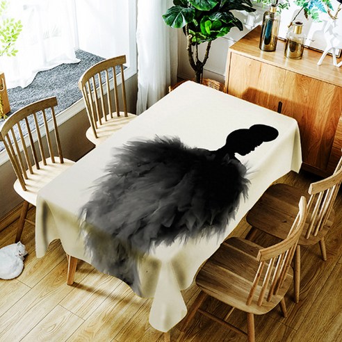 스윗리빙 프린팅 테이블보, 발레리나, 150 x 210 cm