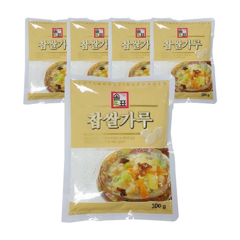솔표식품 찹쌀가루, 300g, 5개