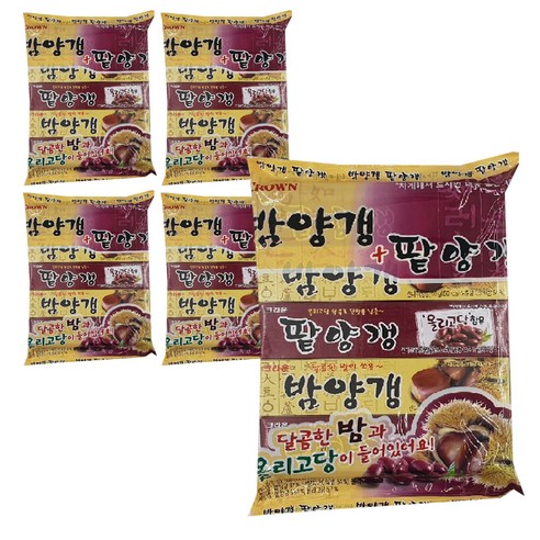 크라운 밤양갱 + 팥양갱, 500g, 5개입
