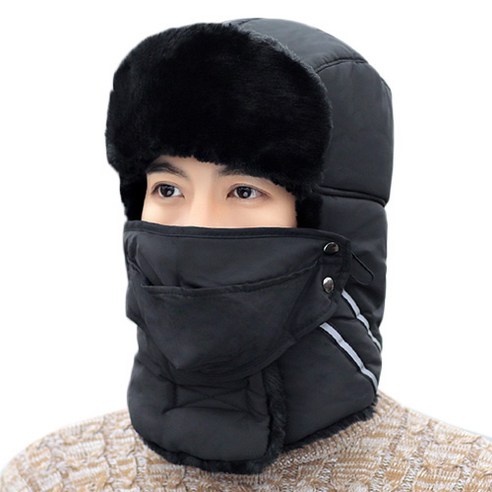 앤티스 패션 방한 모자워머, 블랙