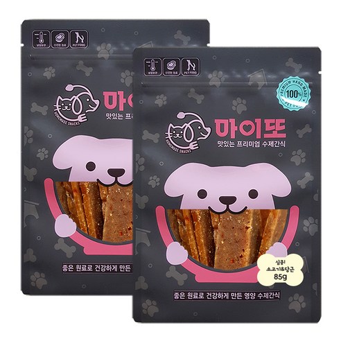 마이또 반려견 수제간식 심쿵, 소고기 + 당근 혼합맛, 2개입