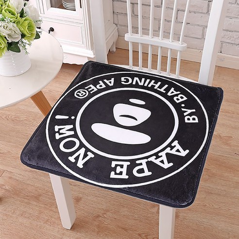 DM 알럽홈 캐릭터 사각의자쿠션, 블랙