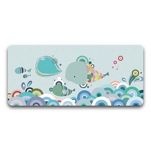 DM 알럽컴 릴렉스 마우스 장패드 30 x 80 x 0.3 cm, 피쉬6, 1개