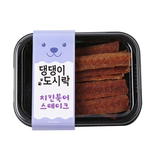 네이처펫 댕댕이도시락 수제간식, 치킨북어 스테이크맛, 1개