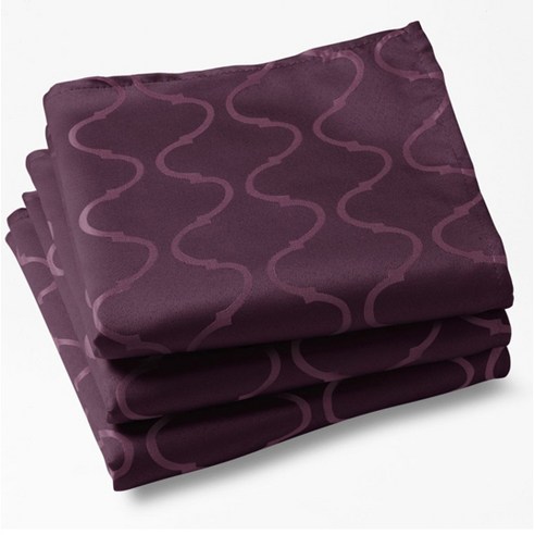 라흐두뜨 다마스크 테이블 냅킨 3종 세트 F697331, purple, 45 x 45 cm, 1개