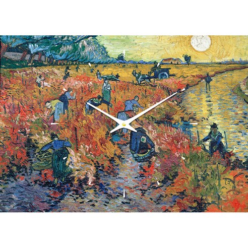 더윤 레티나 명화시계 30 x 42 cm, 고흐 나비