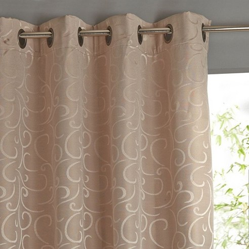 라흐두뜨 암막 커튼 아일렛탑 F709263, light taupe