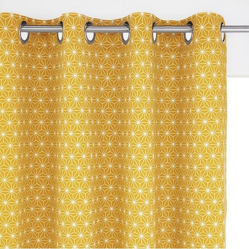 라흐두뜨 바쉐트면 다이아몬드 커튼 아일렛탑 F709243, yellow