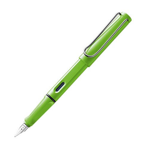 LAMY 만년필 사파리 블랙 틴케이스 세트, F, 그린