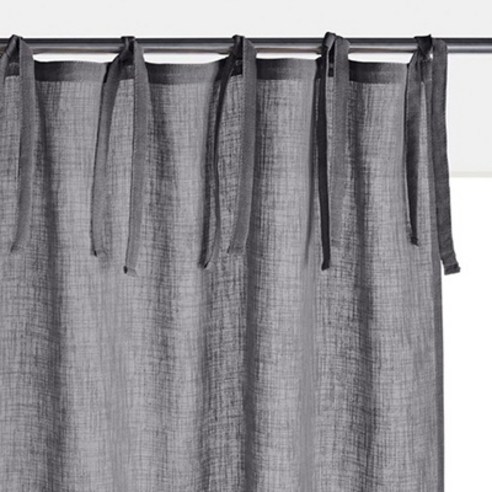 라흐두뜨 린넨 스타일 커튼 타이탑 F709224, charcoal grey