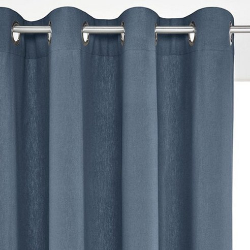 라흐두뜨 린넨 코튼 커튼 아일렛탑 F709417, grey blue
